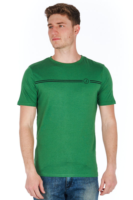 Slim Fit Printed Jersey T-Shirt - Lush Green