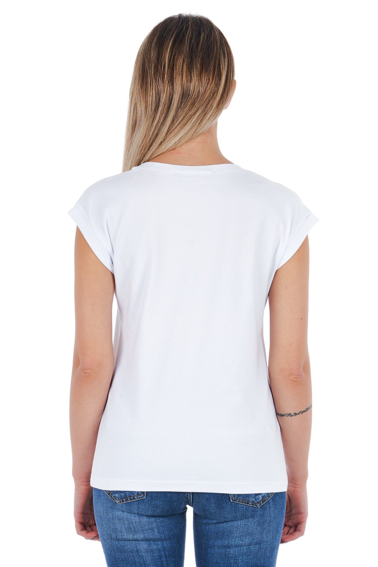 Chic White Front Print Tee