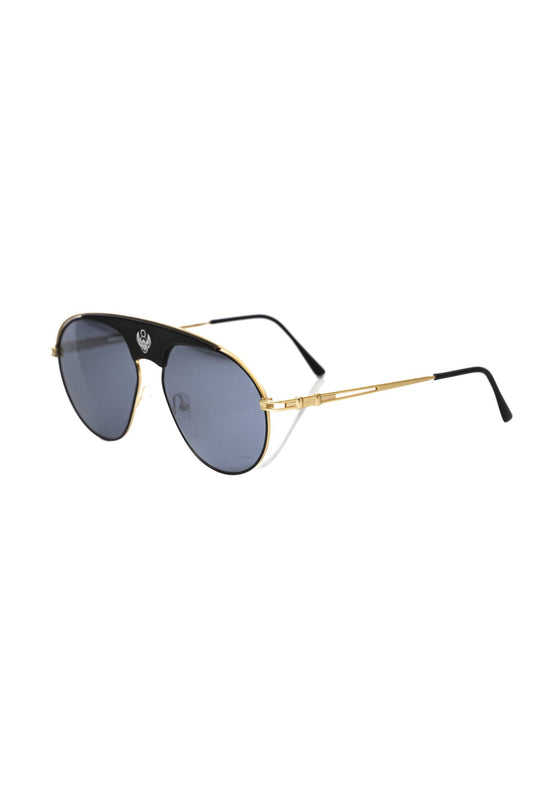 Sleek Metallic Shield Sunglasses with Smoke Gray Lens