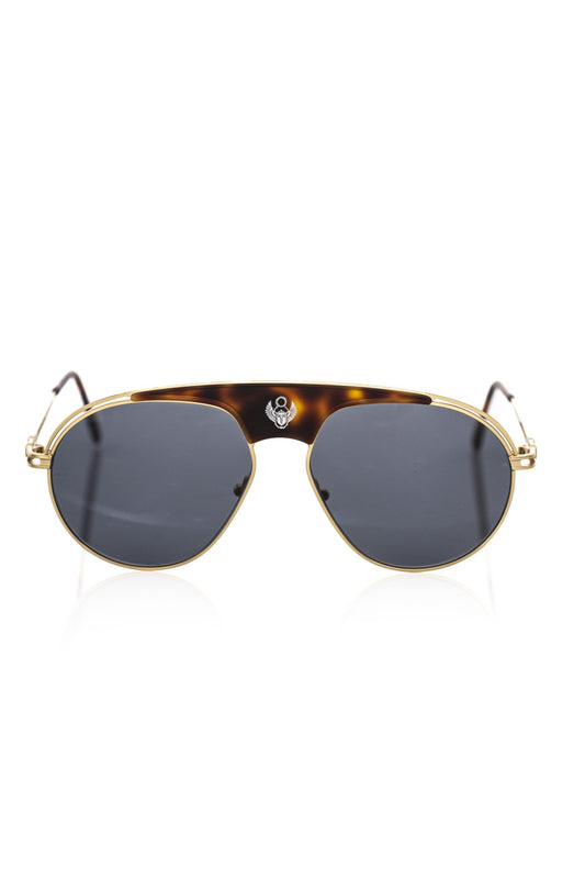 Elegant Shield Sunglasses with Havana Accent