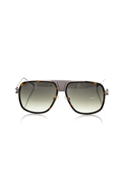 Elegant Shield Sunglasses with Havana Profile