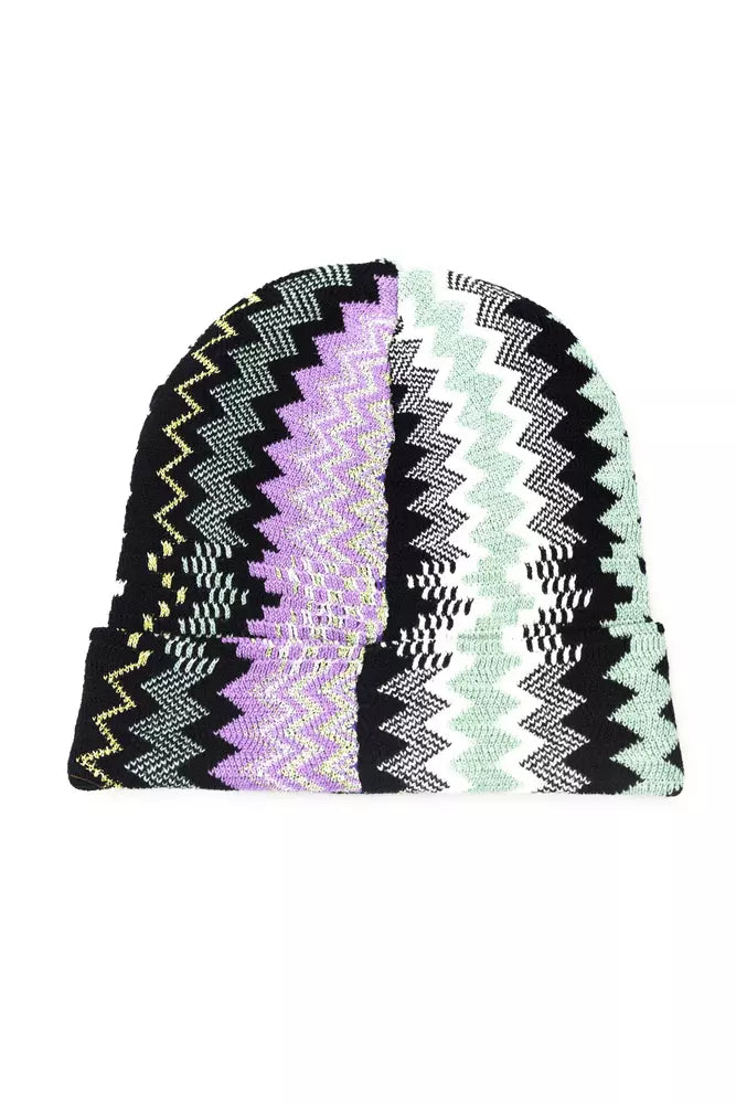 Geometric Fantasy Multicolor Wool-Blend Hat