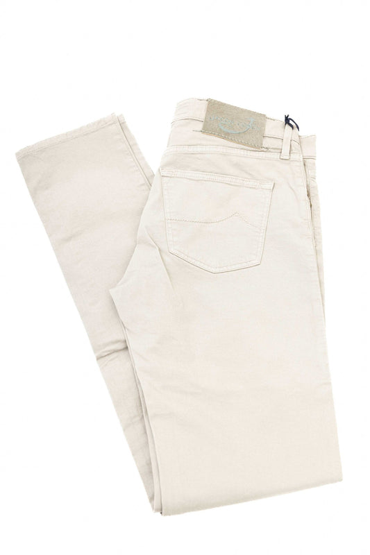 Elegant Slim-Fit Silver Jeans