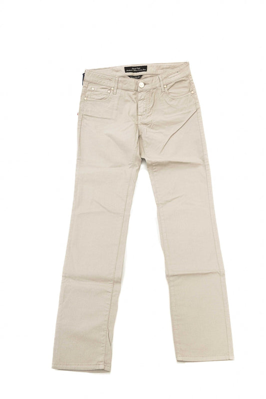 Sleek Silver Slim-Fit Premium Jeans