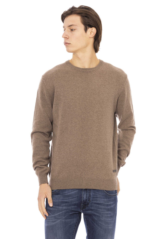 Elegant Beige Crewneck Sweater