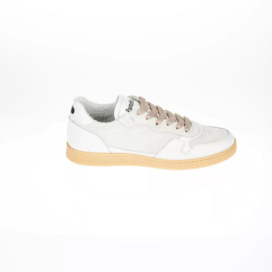 Two-Tone Leather Lace-Up Sneakers