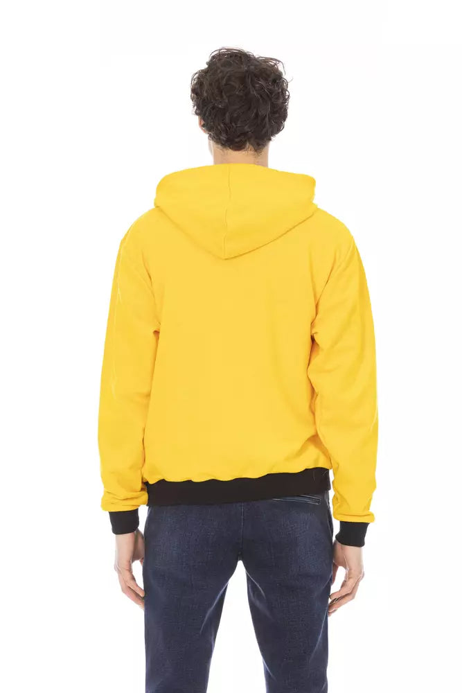 Sunshine Yellow Cotton Hoodie with Front Logo