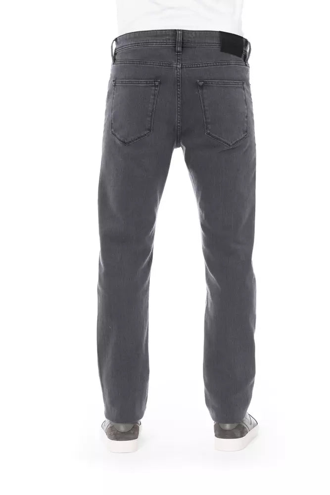 Chic Gray Regular Fit Men's Jeans