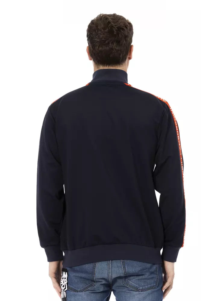 Sleek Zippered Sweatshirt with Iconic Sleeve Detail
