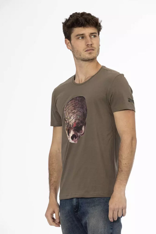 Sleek Short Sleeve Tee with Unique Front Print