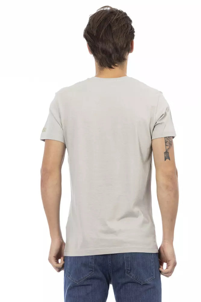 Elegant V-Neck Tee with Exclusive Front Print