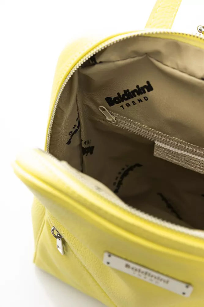 Sunshine Yellow Leather Backpack