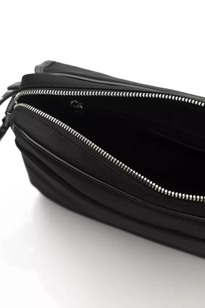 Elegant Black Crossbody Logo Bag