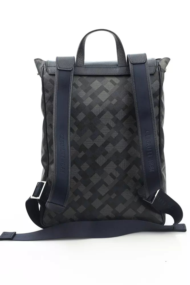 Chic Blue Backpack with Signature Accents