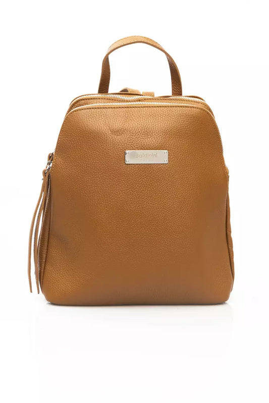 Chic Beige Leather Backpack for Style on the Go