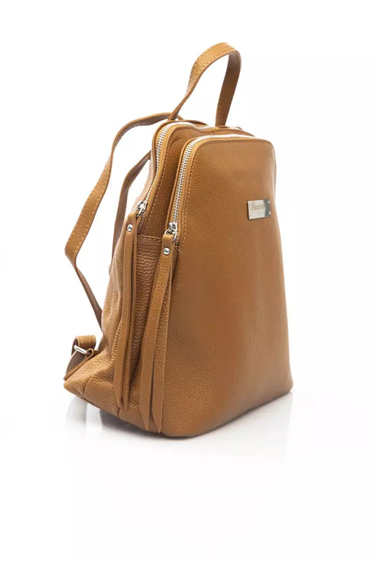 Chic Beige Leather Backpack for Style on the Go