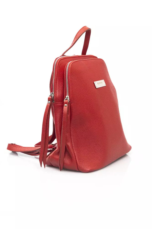 Chic Red Leather Backpack for Stylish Carrying