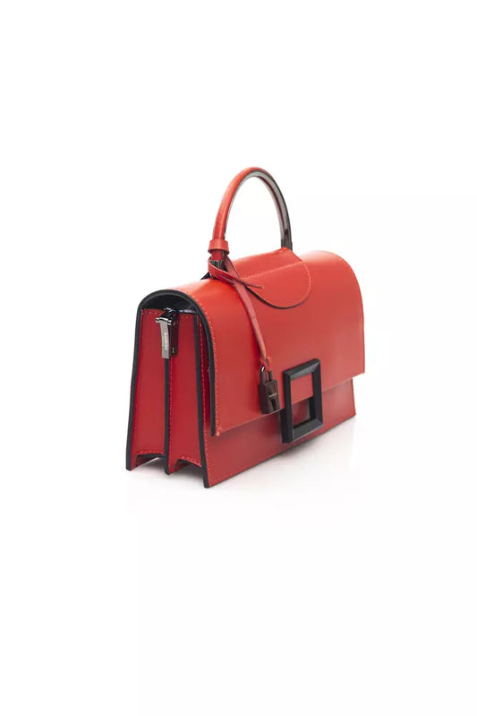 Radiant Red Leather Shoulder Bag