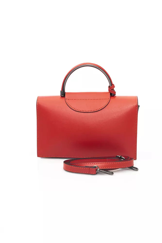 Radiant Red Leather Shoulder Bag