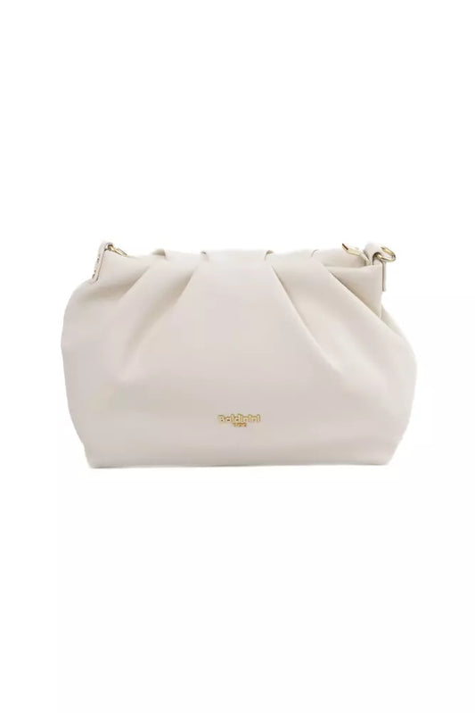 Beige Golden Detail Trendy Shoulder Bag