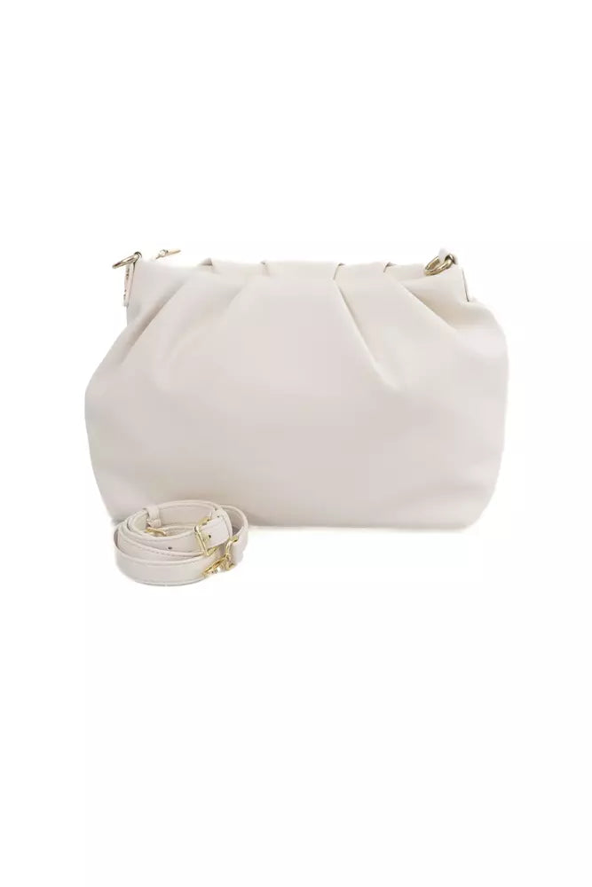 Beige Golden Detail Trendy Shoulder Bag
