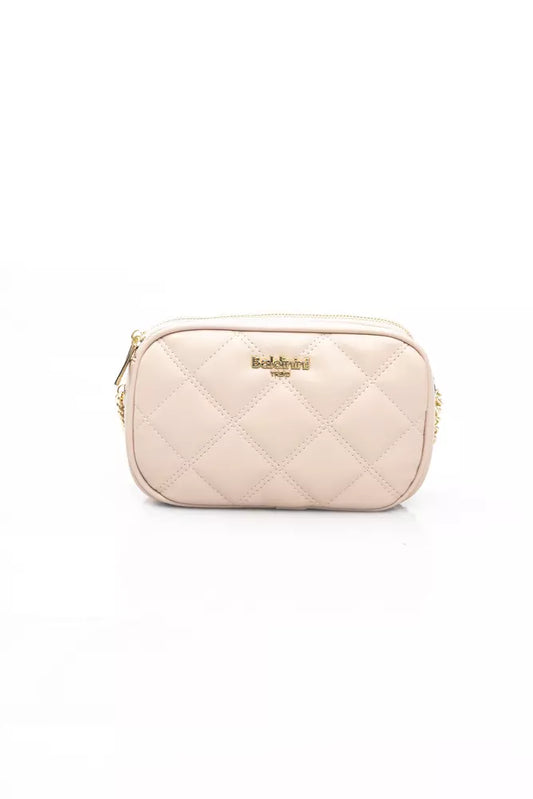 Elegant Pink Double Compartment Shoulder Bag