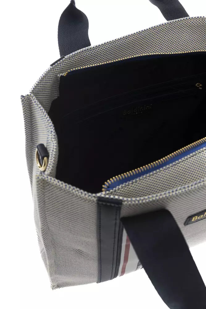 Elegant Blue Shoulder Zip Bag