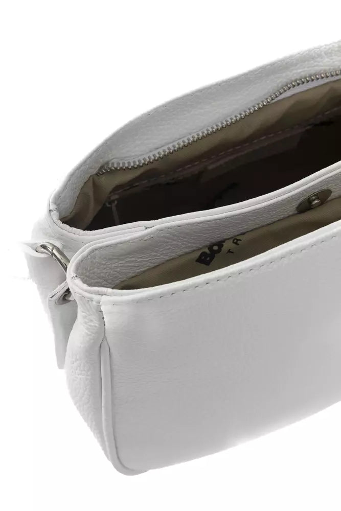 Elegant White Leather Shoulder Bag