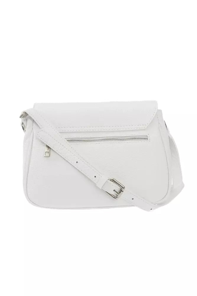 Elegant White Leather Shoulder Bag