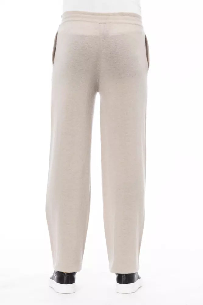 Chic Beige Drawstring Trousers for Men