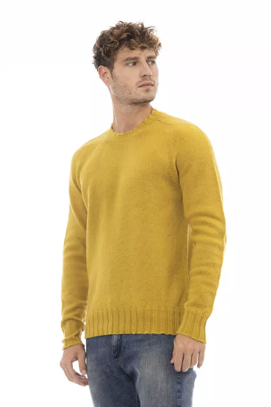 Radiant Yellow Crewneck Woolen Sweater