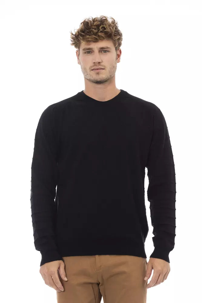 Elegant Crewneck Sweater in Black