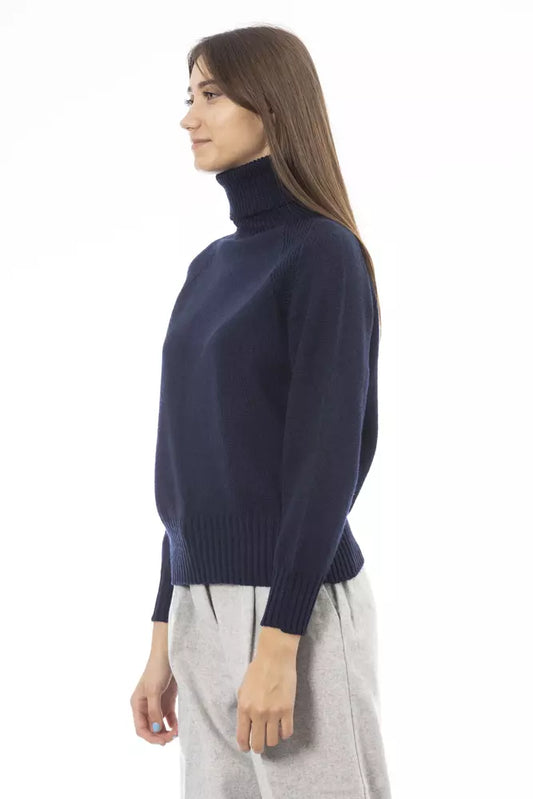 Elegant Turtleneck Sweater in Chic Blue