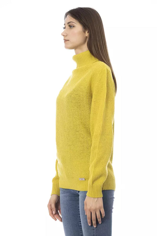 Elegant Yellow Turtleneck Sweater