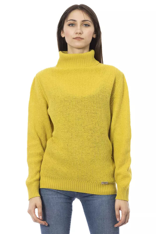 Elegant Yellow Turtleneck Sweater
