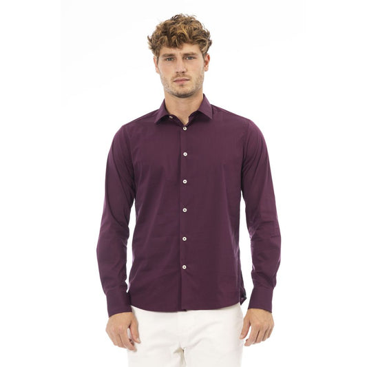 Elegant Italian-Crafted Red Shirt for Men