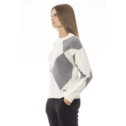 Chic Gray Ribbed Boat Neck Sweater