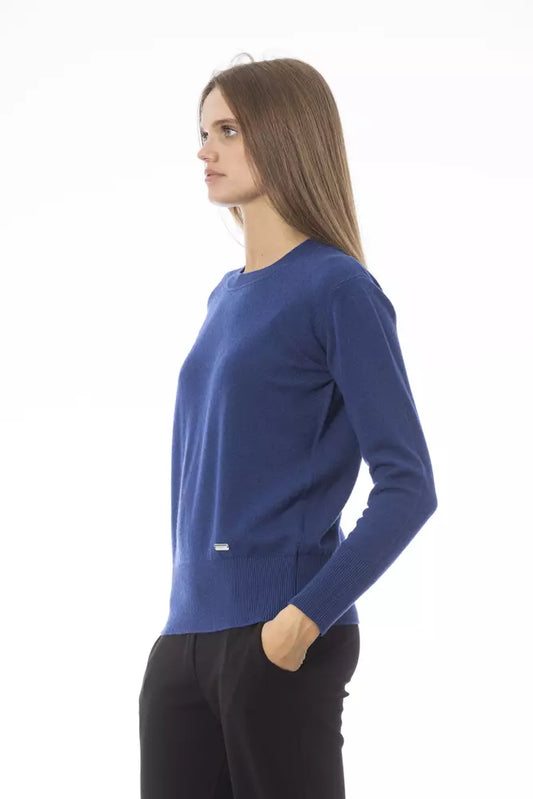 Elegant Crew Neck Sweater in Luxe Wool-Cashmere Blend