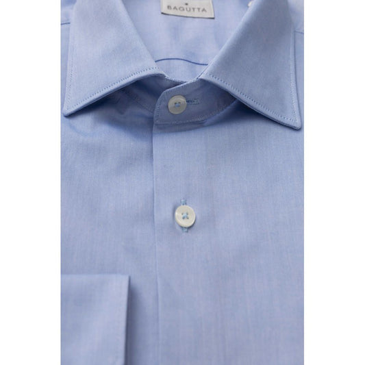 Elegant Light Blue Cotton Shirt for Men