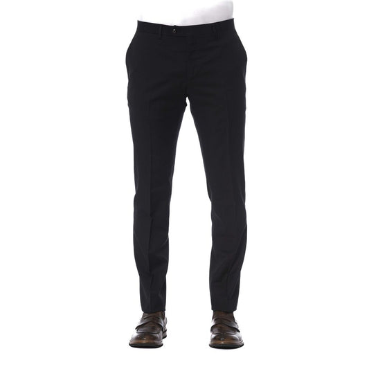 Elegant Black Wool Trousers for Men