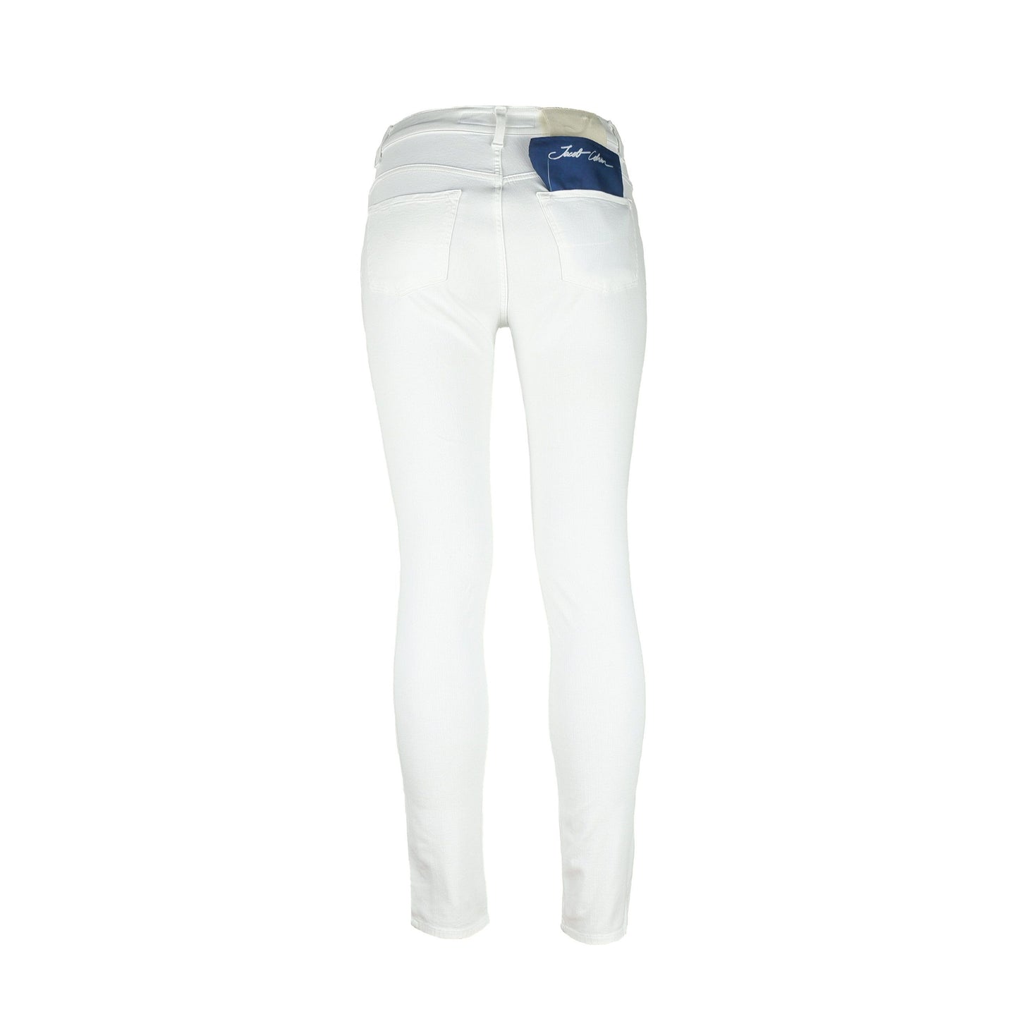 Elegant White Gilda Ladies' Jeans with Pony Skin Patch