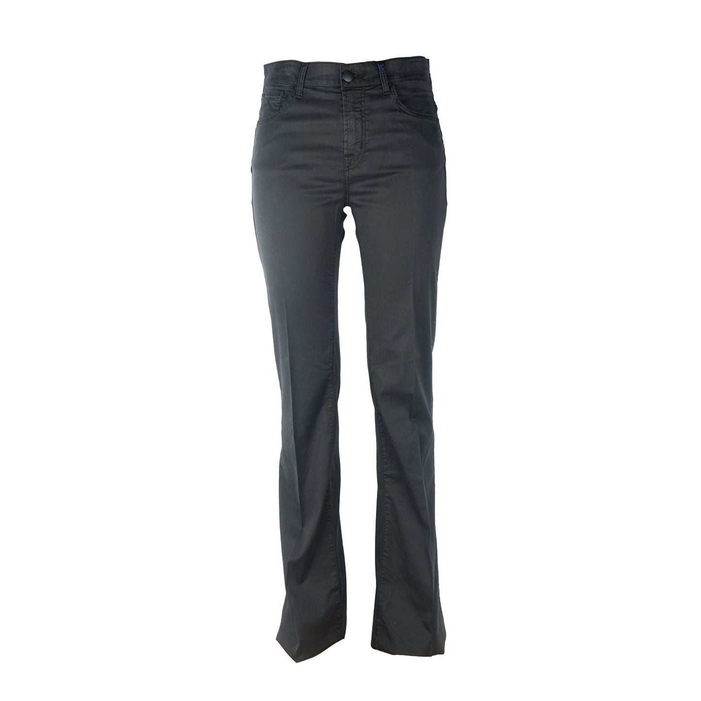Frida Black Lyocell Blend Trousers with Pony Skin Patch