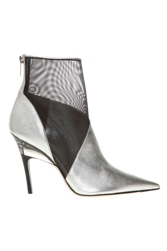 Silver Sioux Pointed Ankle Boot with Mesh Detail