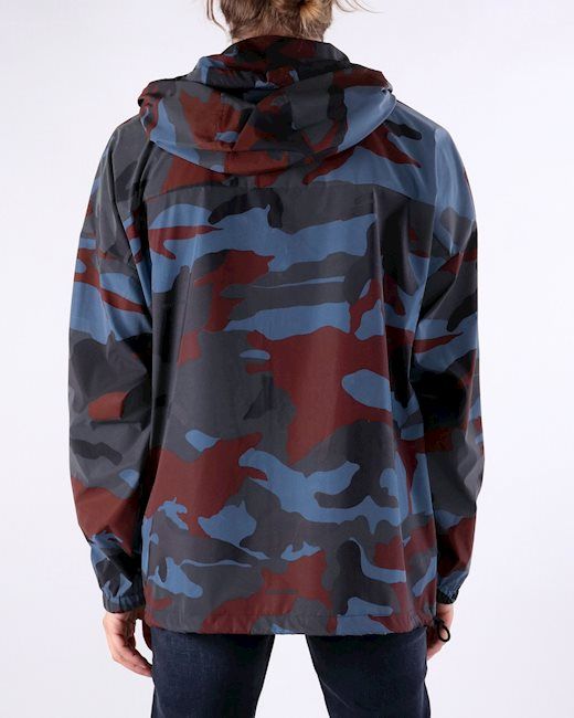 Camo Texture Hooded Jacket in Gray