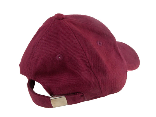 Red Cotton Adjustable Logo Cap