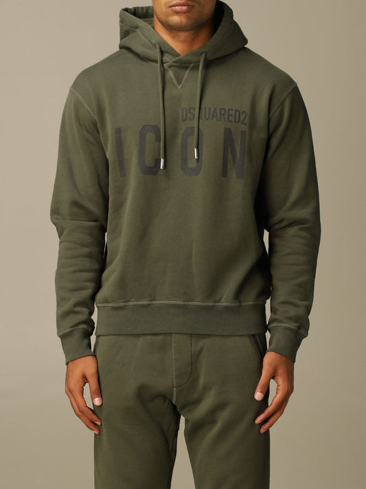 Army Green Icon Logo Hoodie