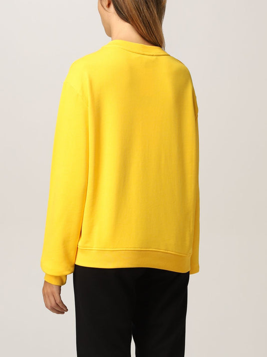 Chic Yellow Sweatshirt with Logo Emblem