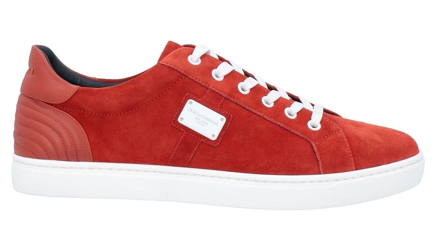 Radiant Red Leather Sneakers