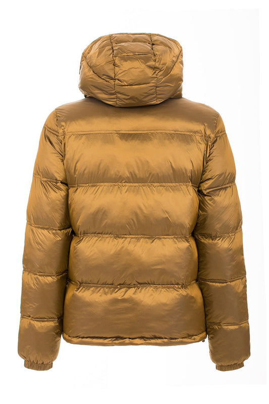 Chic Yellow Hooded Men's Down Jacket
