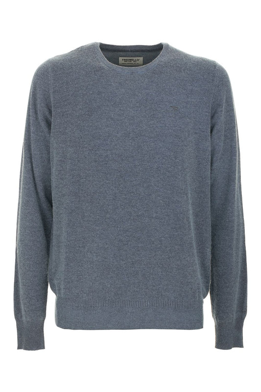 Elegant Crewneck Wool Blend Sweater